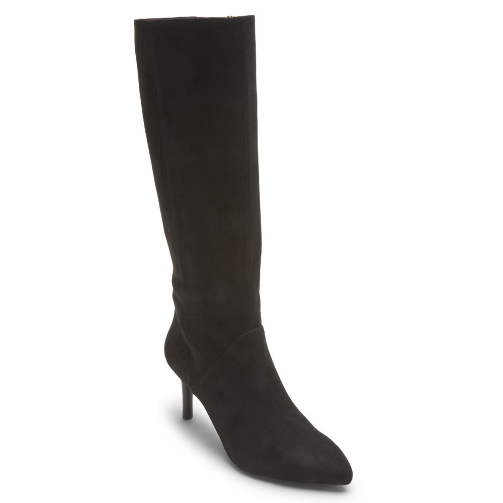 Botas Rockport Mujer Mexico - Total Motion Ariahnna Tall Negros - MBVNW1639